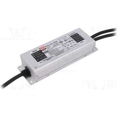 MEAN WELL ELG-75-12DA Napájecí zdroj: spínaný; LED; DALI; 60W; 12VDC; 5A; 100÷305VAC; IP67