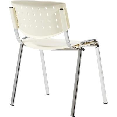 Antares Посетителски стол Antares TAURUS PC LAYER P28, до 120кг, дамаска, хромирана основа, слонова кост (TAURUS-PC-LAYER-P28)