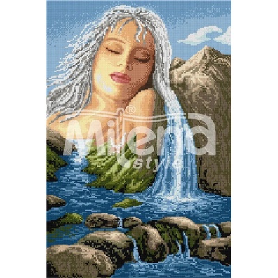 Milena Style Водна фея - Печатана Aida 14 ct с конци Ariadna