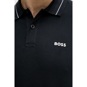 BOSS Green тениска с яка мъжка от памук с еластан (50559369) - answear - 131,02 лв