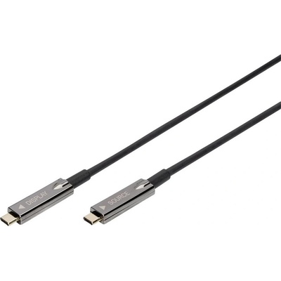 Digitus AK-330160-200-S USB, USB 3.2 Gen2 (USB 3.1 Gen2) USB-C®, USB-C ® zástrčka, 20m, černý