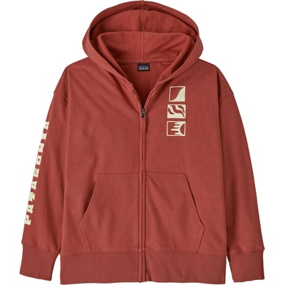 Patagonia Детско яке за тренировка Patagonia Kid's Full-Zip Hoody Sweatshirt Training jacket - Mother Rays: Potters Red - размер XL (704-4319-0515)