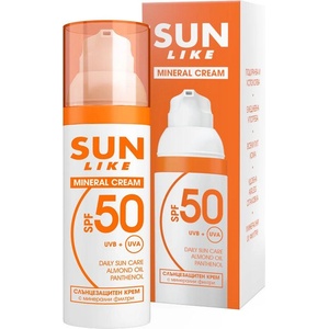 SUN LIKE Слънцезащитен крем лице Mineral, SPF50, 50 ml - baby