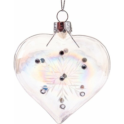Sklenená vianočná ozdoba 8,5 cm Heart – Dakls