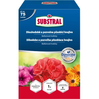 Substral Osmocote dlouhodobé hnojivo pro balkónové květiny 750 g