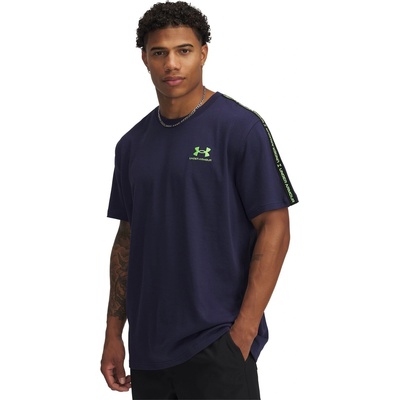 Under Armour Тениска Under Armour Men's Icon Regular Fit T-Shirt - Navy/Cybr Green