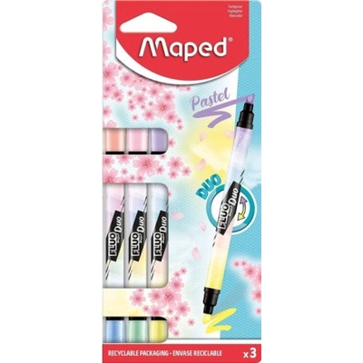 Maped Fluo Peps Duo Pastel sada 3 ks 151049