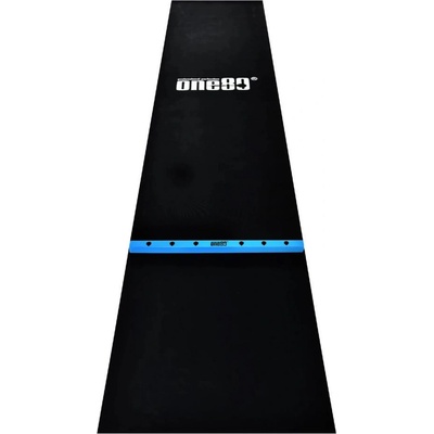 ONE80 Pryžový koberec před terč s dřevěnou hranicí hodu 62 cm, černo-modrý