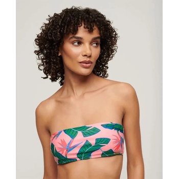Superdry Tropical Bandeau bikini top - Multicolor (Malibu Pink Paradise)