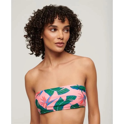 Superdry Tropical Bandeau bikini top - Multicolor (Malibu Pink Paradise)