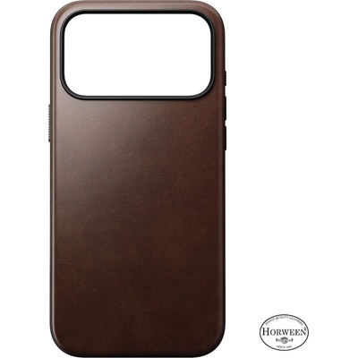 Nomad Кожен (естествена кожа) кейс с MagSafe за iPhone 17 Pro - Nomad Modern Horween Leather MagSafe Case (тъмнокафяв) (NM014292858)