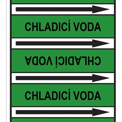 Značení potrubí, chladicí voda PZ 228824