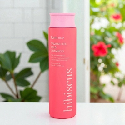 Farm Stay Tamanu Oil Mild Shampoo Hibiskus čisticí a regenerační šampon 300 ml