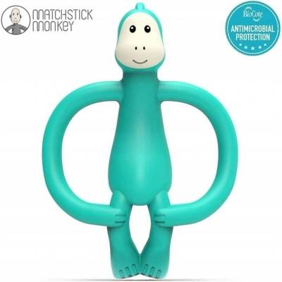 Matchstick Monkey silikonové sensorické kousátko eko masážní kartáček