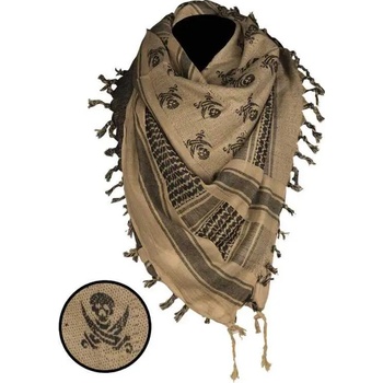 Šatka Mil-Tec Skull shemagh coyote/black
