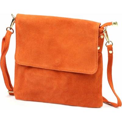 Luka dámska semišová crossbody kabelka oranžová 24-090
