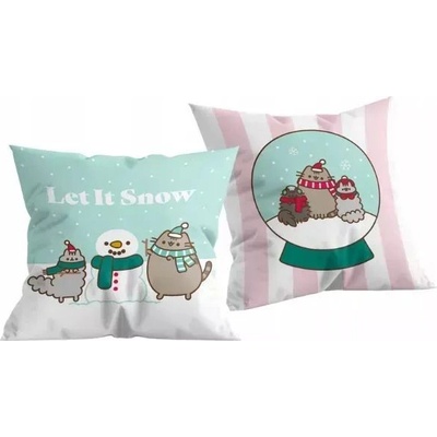 Halantex Pusheen: Коледна декоративна възглавница - 40 x 40 см, двустранна (PUS-3570C)