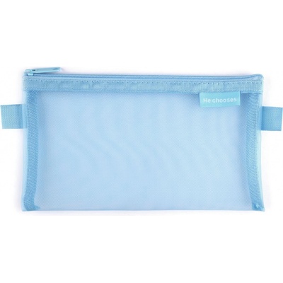 Prima-obchod síťované pouzdro 20 x 12 cm modrá světlá