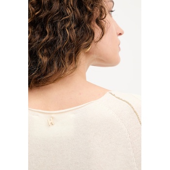 Silvian Heach Пуловер Silvian Heach KARIM в бежово от лека материя GPA25241MA (GPA25241MA)