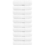 vidaXL Премиум кърпи за пране SOLUND 10 бр. бели 30x30 см 600 г/м2 (137118)