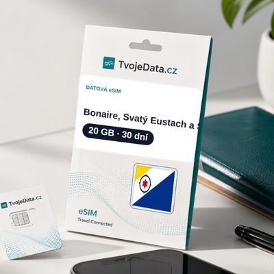 eSIM Bonaire, Svatý Eustach a Saba 20 GB / 30 dní