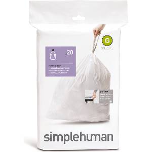 simplehuman Торбички за боклук Simplehuman обадете се G 30 л 20 бр (cw0166)