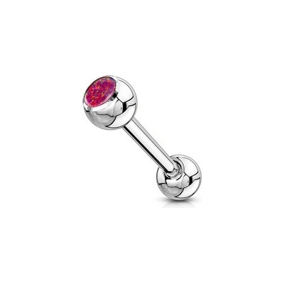 Šperky4U piercing do jazyka s opálem PJ0003-R