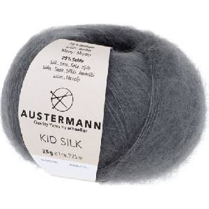 Austermann Kid Silk 98233-07 Grey Плетива прежда (98233-07)