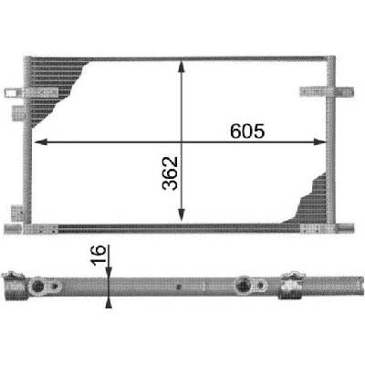Kondenzátor, klimatizace MAHLE AC 278 000P (AC278000P)