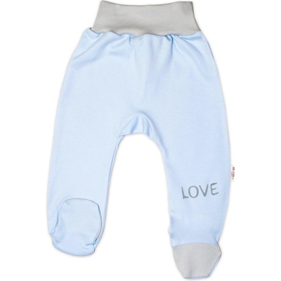 Baby Nellys Baby Nellys Kojenecké polodupačky modré Love – Zboží Dáma
