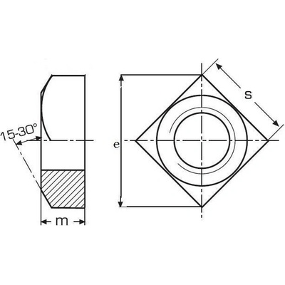 Killich matica M8 A2 NEREZ štvorhranná vysoká DIN 557 [1 ks]