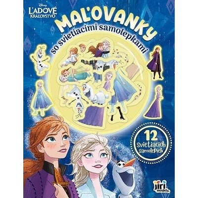 Maľovanky so svietiacimi samolepkami Ľadové kráľovstvo