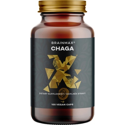 BrainMax Chaga extrakt rezavec šikmý 500 mg 100 rastlinných kapsúl