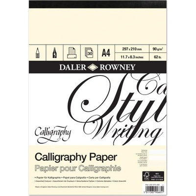 Daler Rowney Calligraphy Drawing Paper A3 90 g Skicár