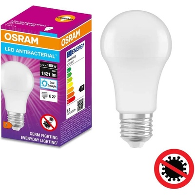 Osram LED žárovka LED E27 A60 13W = 100W 1521lm 6500K Studená bílá 200° antibakteriální OSRANT0045