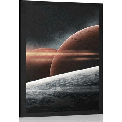 Plakát planety v galaxii - 20x30 black