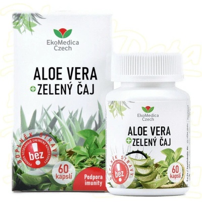 EkoMedica Aloe Vera + Zelený čaj 60 kapslí