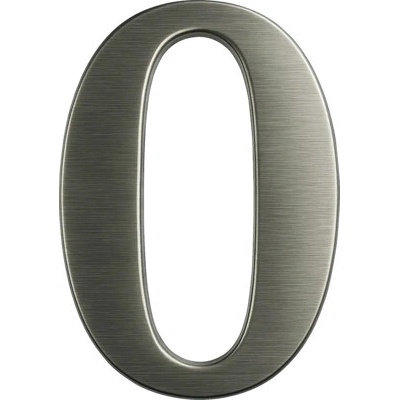 Číslica "0", výška 10cm, titán
