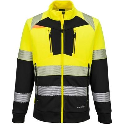 Portwest hi-vis dx4 dx490 / Мъжки светлоотразителен суитшърт - жълт/черен s (dx490ybrs)