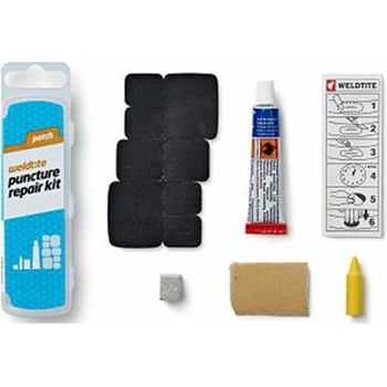 Súprava záplat Weldtite Tube Patch CYCLE PUNCTURE POPULAR 8 x záplat, škatuľa po 25 ks (WLD-1012)