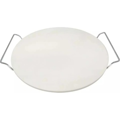 Klausberg Каменна плоча за печене и сервиране на пица Klausberg KB 7788, 33 см, Метални дръжки, Бял (KB 7788)