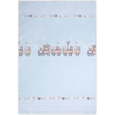 Lorelli Плик за завивка с цип Lorelli - Влакче, 140 х 95 cm, син (20051336002)