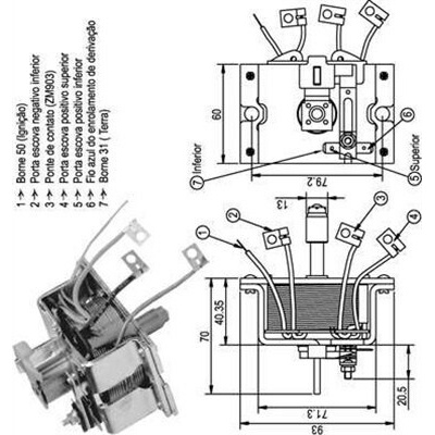 Elektromagnetický spínač pre żtartér MAGNETI MARELLI 940113050339