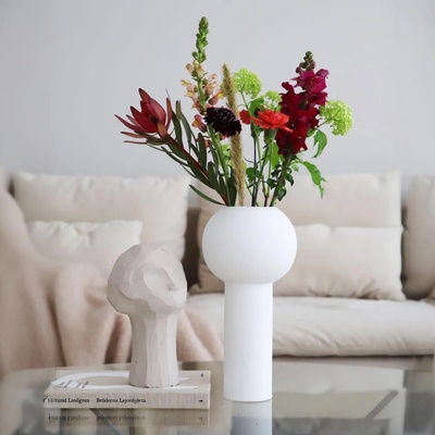 Gilde Keramická váza Tradium, matná bílá, kulatá nahoře – Zbozi.Blesk.cz