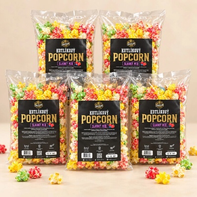 SnackStore.cz Popcorn slaný máslový párty balík 5 x 1 l