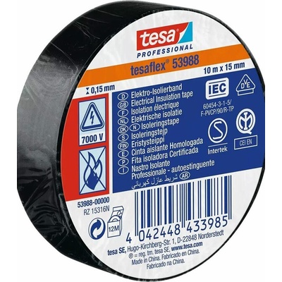 Tesa tape Tesa 53988 Elektroizolačná páska, 15mmx10m čierna
