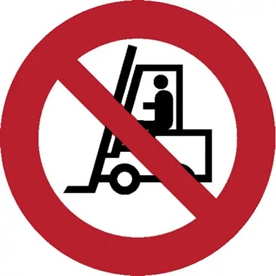 Značka Zákaz prevádzky motorových vozíkov, fólia, ø 100 mm