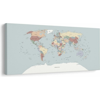 Obraz mapa sveta vo farebnom prevedení