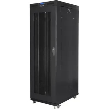 Image 1 of Lanberg Комуникационен шкаф, Lanberg rack cabinet 19" free-standing 27U/800x1200 (flat pack) with mesh door lcd black (FF01-8227-23BL)
