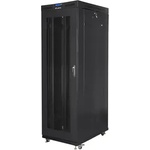 Lanberg Комуникационен шкаф, Lanberg rack cabinet 19" free-standing 27U/800x1200 (flat pack) with mesh door lcd black (FF01-8227-23BL) - xtreme